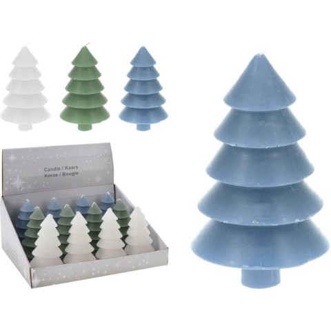 CANDELA ALBERO NATALE 12CM 3 ASSORTITI